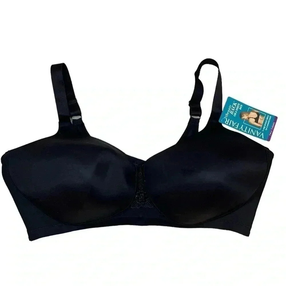 Vanity Fair full figure black bra sz  44 DDD